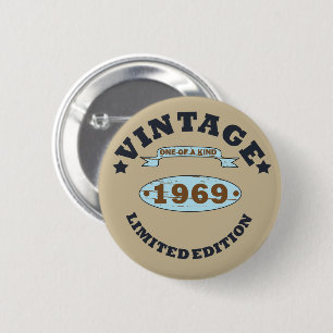 Född 1969 vintagens födelsedagspresent knapp