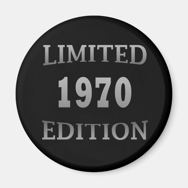 Född 1970, begränsad födelsedag magnet (Framsidan)
