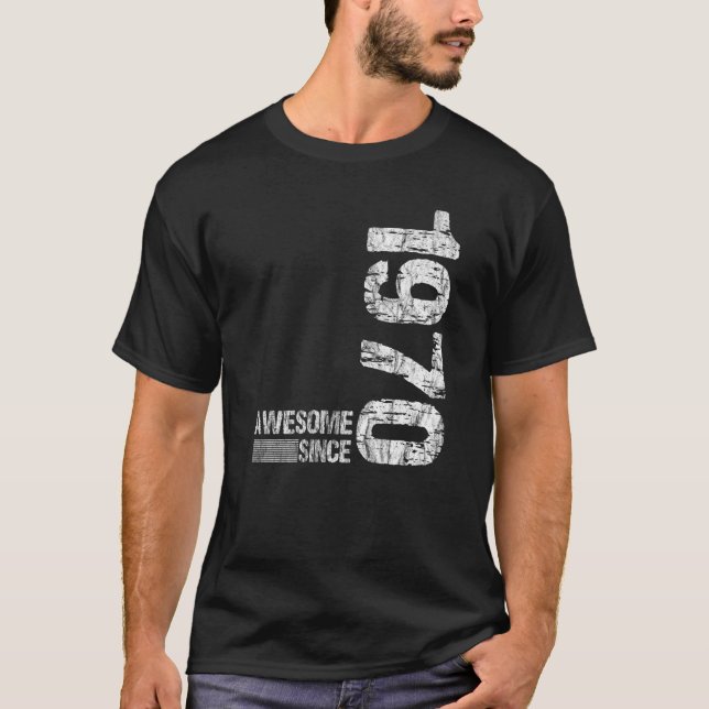 Född 1970 Fantastisk sedan 1970 Vintage T Shirt (Framsida)