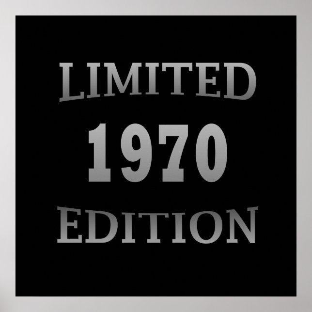 Född 1970 limited edition födelsedag poster (Framsidan)