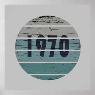 född 1970 vintage poster