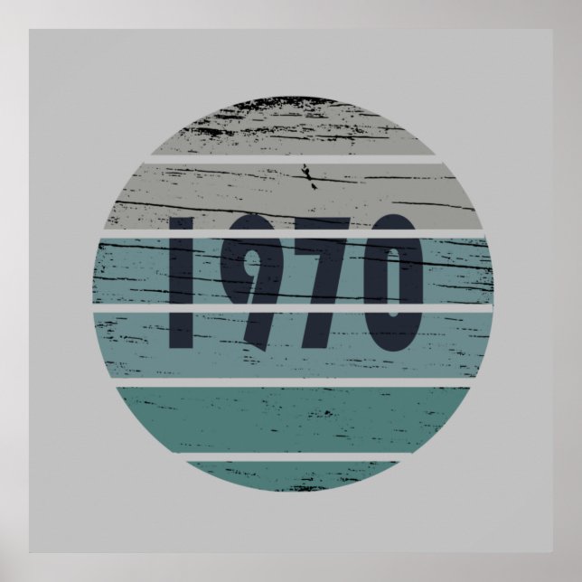 född 1970 vintage poster (Framsidan)