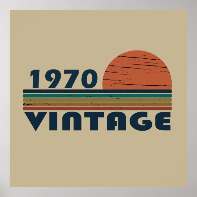 Född 1970 vintage poster (Framsidan)
