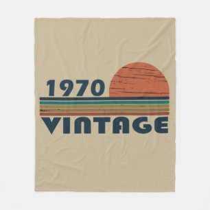 Född 1970 vintages födelsedagspresent fleecefilt