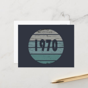 Född 1970 vintages födelsedagspresent helg vykort