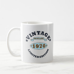 Född 1970 vintages födelsedagspresent kaffemugg