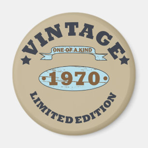 Född 1970 vintages födelsedagspresent magnet
