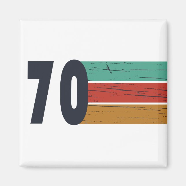 Född 1970 vintages födelsedagspresent magnet (Framsidan)