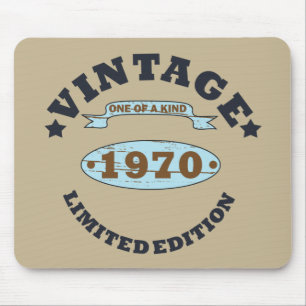 Född 1970 vintages födelsedagspresent musmatta