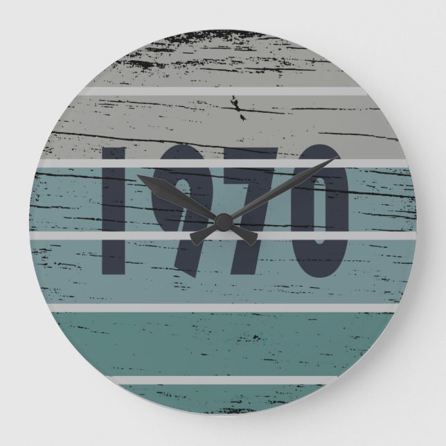 Född 1970 vintages födelsedagspresent stor klocka (Framsida)