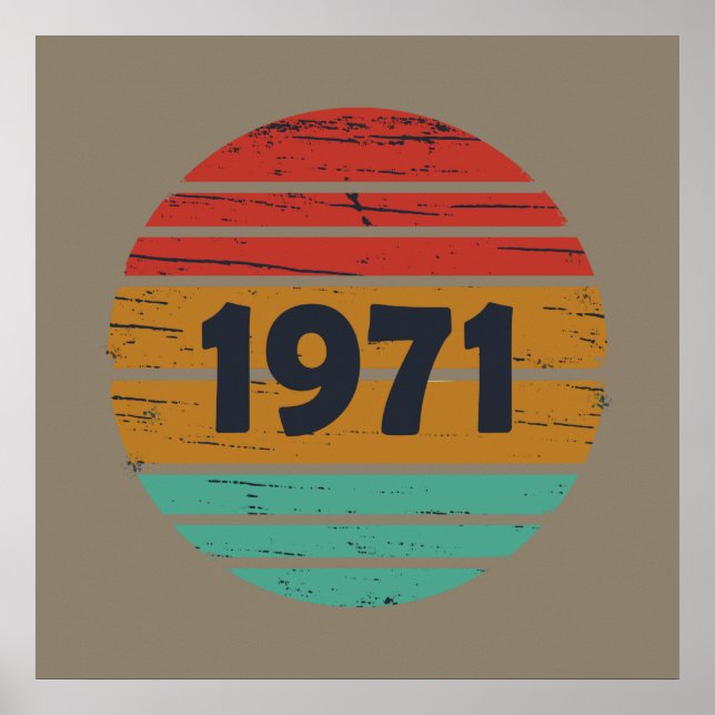 Född 1971 års födelsedag poster (Framsidan)