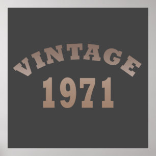 född 1971 på vintagen poster