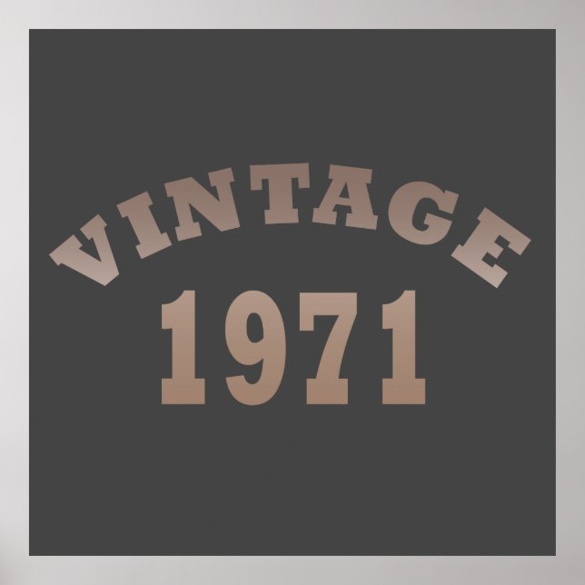 född 1971 på vintagen poster (Framsidan)