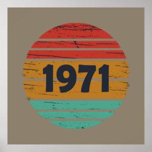 Född 1971 vintagens födelsedag poster