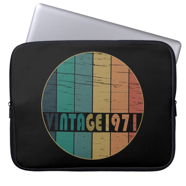 Född 1971 vintagens födelsedagspresent laptop fodral (Framsidan)