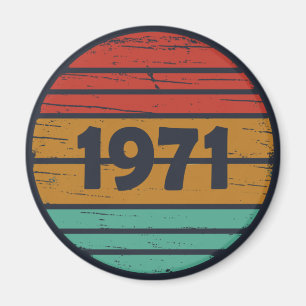 Född 1971 vintagens födelsedagspresent magnet