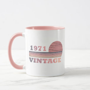 född 1971 vintagens födelsedagspresent mugg