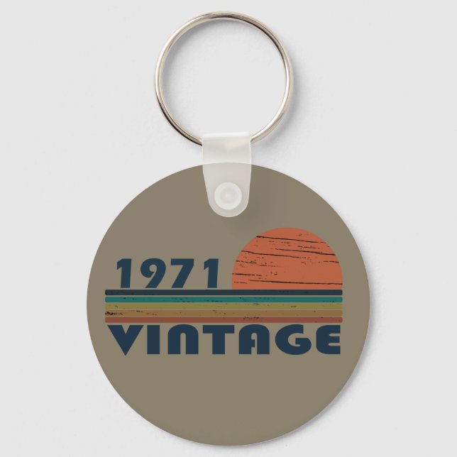 Född 1971 vintagens födelsedagspresent nyckelring (Framsida)
