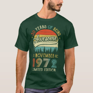 Född 1972 50:e födelsedagen 1972 50 år t shirt
