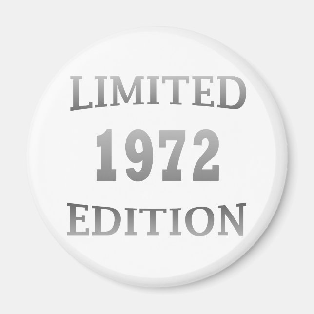 född 1972, begränsad födelsedag magnet (Framsidan)