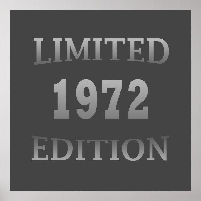 född 1972, begränsad födelsedag poster (Framsidan)