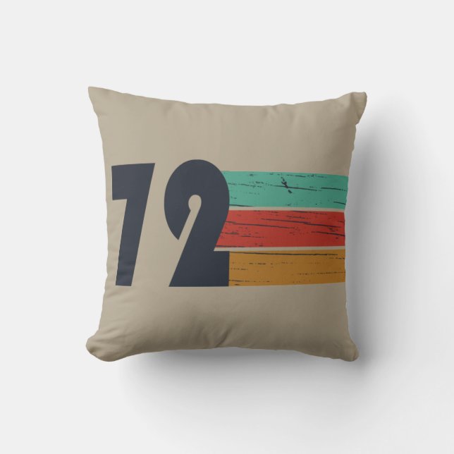 född 1972, födelsedagspresent på vintagen kudde (Framsida)