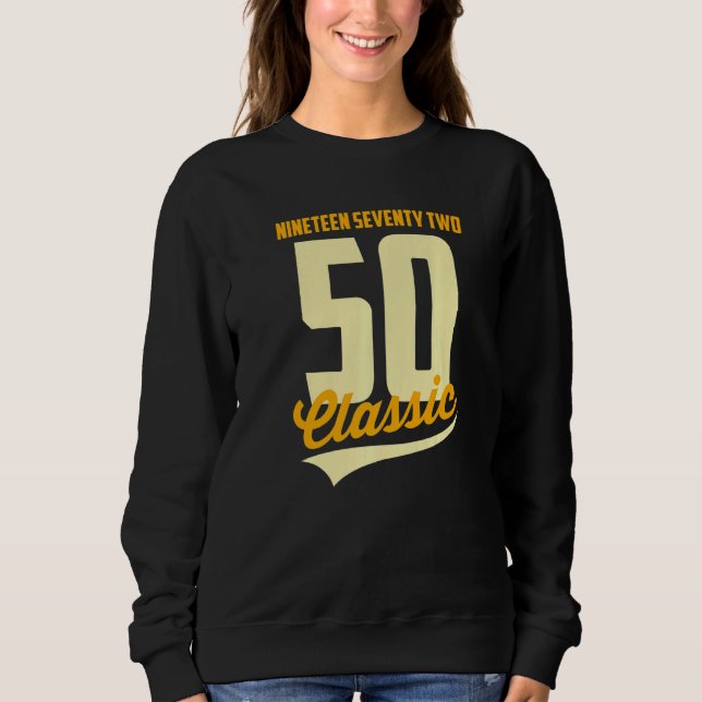 Född 1972 i Ord 1972, 72 Classic 50 T Shirt (Framsida)