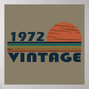 född 1972 på vintagen poster
