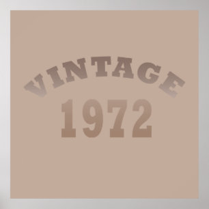 född 1972 på vintagen poster