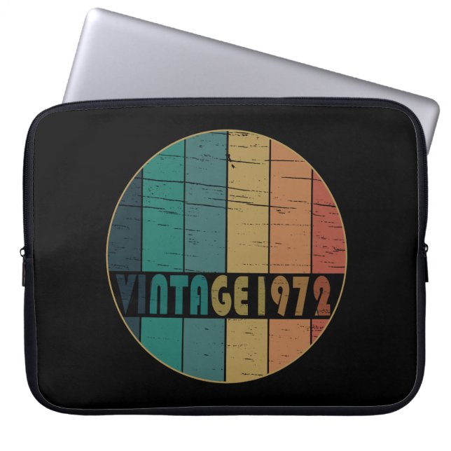 Född 1972 vintagens födelsedagspresent laptop fodral (Framsidan)