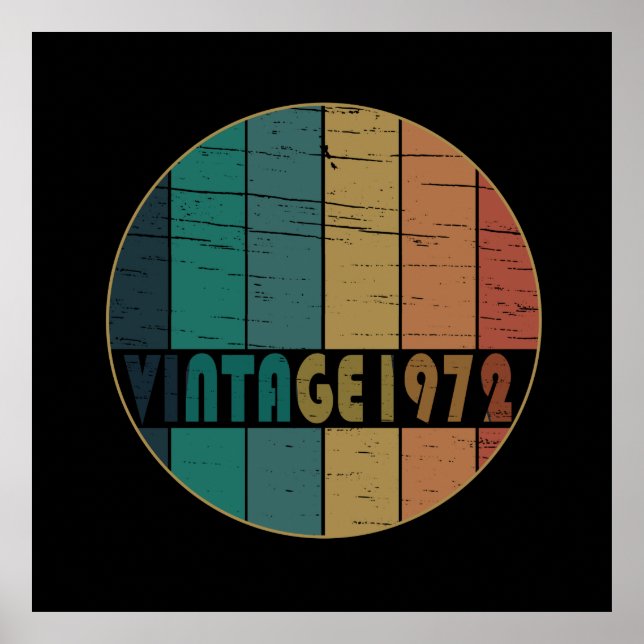 Född 1972 vintagens födelsedagspresent poster (Framsidan)