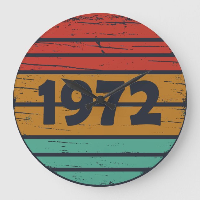 Född 1972 vintagens födelsedagspresent stor klocka (Framsida)