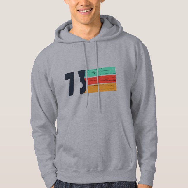 Född 1973 vintagens födelsedagspresent hoodie (Framsida)