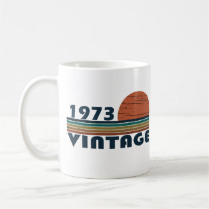 Född 1973 vintagens födelsedagspresent kaffemugg