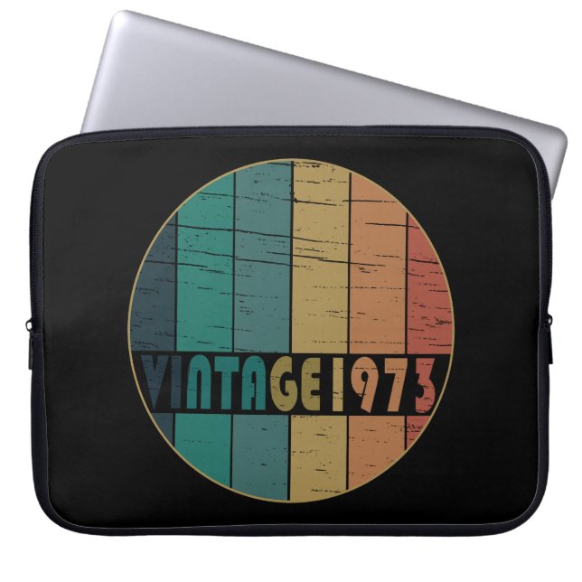 född 1973 vintagens födelsedagspresent laptop fodral (Framsidan)