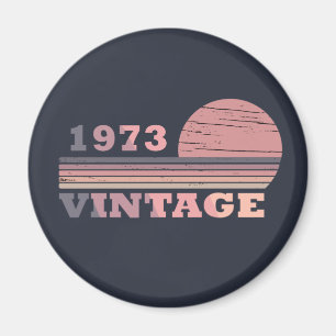 född 1973 vintagens födelsedagspresent magnet