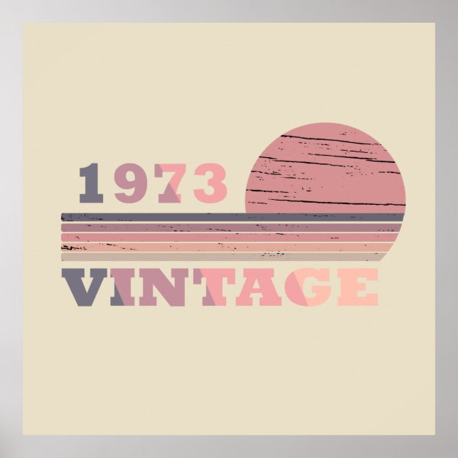 född 1973 vintagens födelsedagspresent poster (Framsidan)