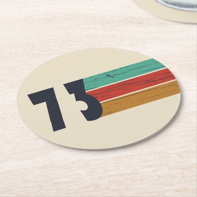född 1973 vintagens födelsedagspresent underlägg papper rund (Vinklad)