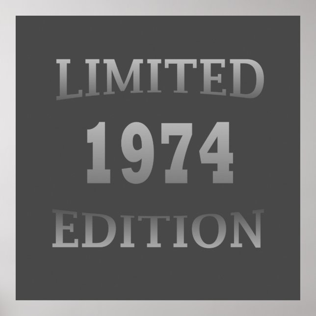 Född 1974 födelsedagsfest poster (Framsidan)