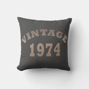 född 1974, vintagens födelsedag kudde