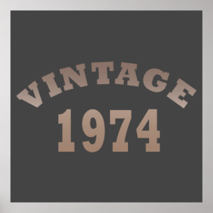 född 1974, vintagens födelsedag poster