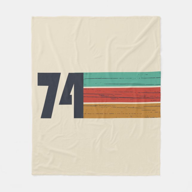 född 1974 vintagens födelsedagspresent fleecefilt (Framsidan)
