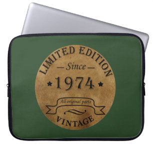 Född 1974 vintagens födelsedagspresent laptop fodral