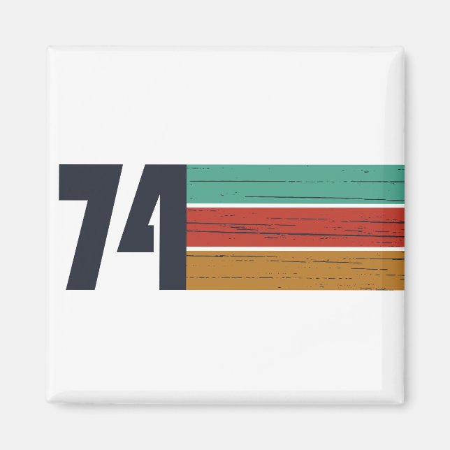 född 1974 vintagens födelsedagspresent magnet (Framsidan)