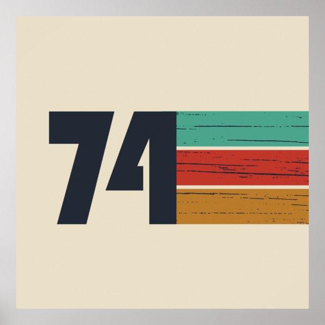 född 1974 vintagens födelsedagspresent poster (Framsidan)