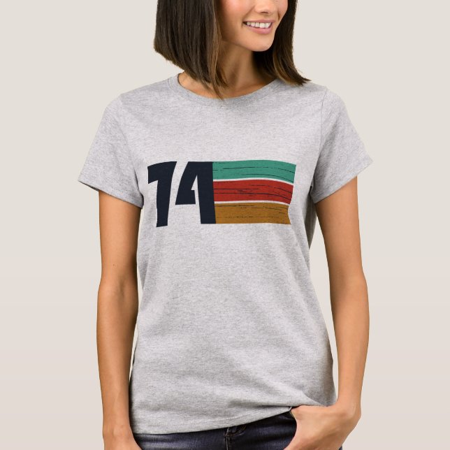 född 1974 vintagens födelsedagspresent t shirt (Framsida)