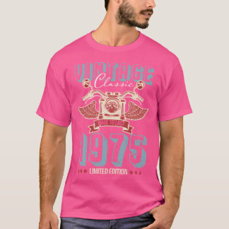 Född 1975 46 Födelsedag Motorcykel T Shirt
