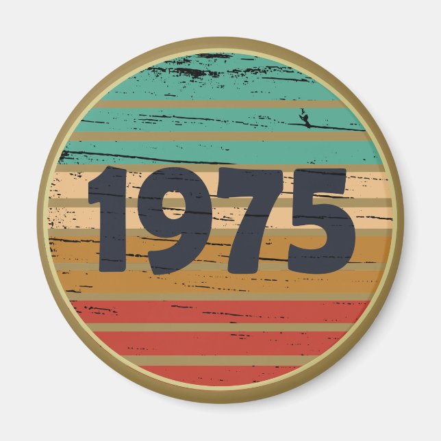 Född 1975 års födelsedagsfest magnet (Framsidan)