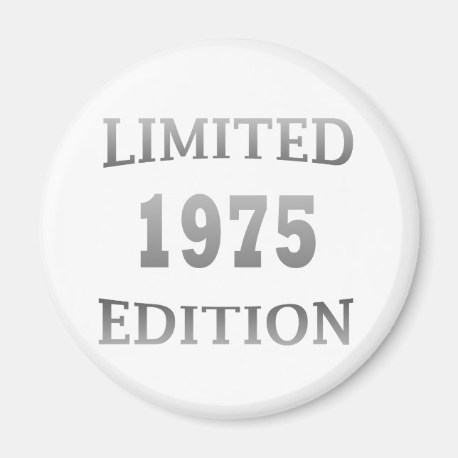 Född 1975 Elegant Modern Födelsedagspresent Magnet (Framsidan)