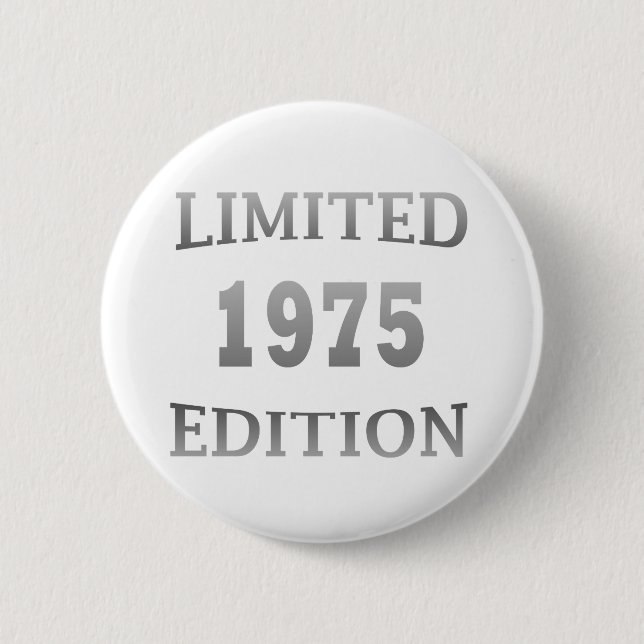 Född 1975 födelsedagsbegränsad upplaga knapp (Framsida)